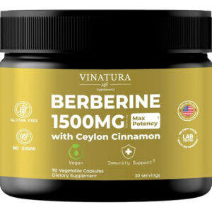 Vinatura Berberina 1500mg - Suplemento De Berberina Com Cane