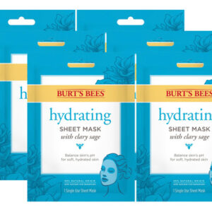 Máscara Facial Hidratante Burt's Bees Com Clary Sage 6 Folha