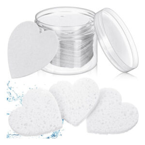 Esponjas Faciais Nuenen 60 Peças Com Recipiente Em Forma De