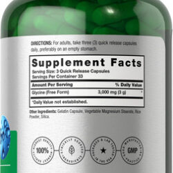 Horbäach Glicina 3000mg 100 Cápsulas Suplemento De Glicina