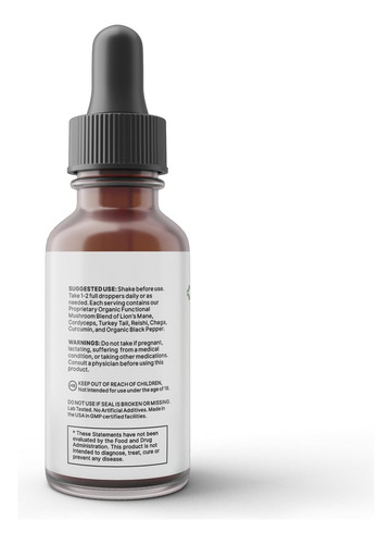 Luv Neuro Drops: Lions Mane E Gotas De Cogumelo Adaptógeno D - Imagem 3