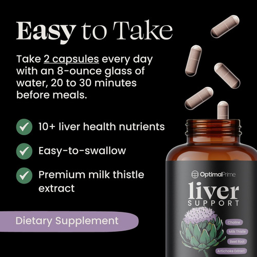 Optimal Prime Liver Cleanse Detox & Repair, Suplemento De Ca - Imagem 6
