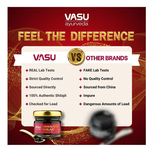Shilajit 400mg Vasu Ayurveda: Impulsionador Himalaya - Imagem 7