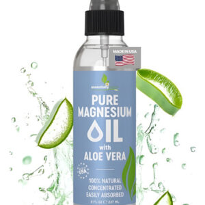 Spray De Magnésio Puro Com Aloe Vera Essentialbased 8 Oz M