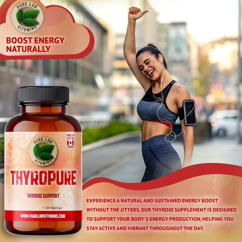 Pure Lab Vitamins - Thyropure 120 Vegi-caps - Suplemento De - Imagem 4