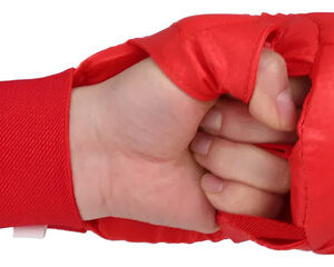 1 Par De Luvas De Couro Karate Sparring Mma Artes Metro Blue