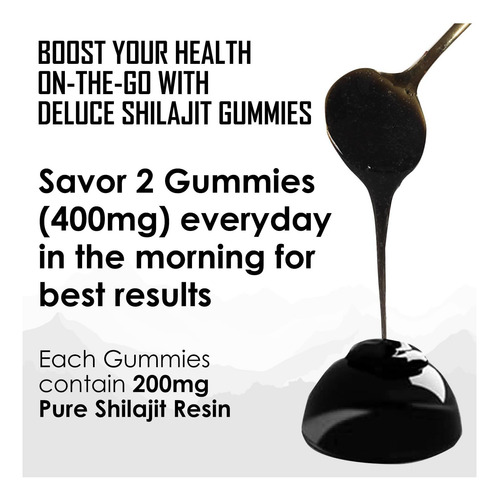 Puro Himalaia Shilajit Gummies (60 Contagem) | 75%+ Ácido E - Imagem 4
