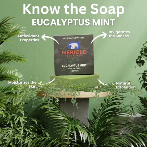 Mericle Sabonete Eucalipto Menta 0142 Kg 100% Natural - Imagem 2