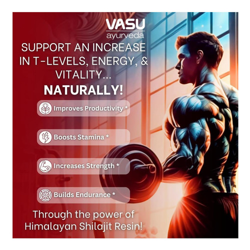Shilajit 400mg Vasu Ayurveda: Impulsionador Himalaya - Imagem 2