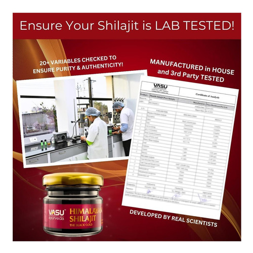Shilajit 400mg Vasu Ayurveda: Impulsionador Himalaya - Imagem 6