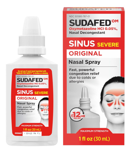 Spray Nasal Original Do Seio Sudafed, Descongestionante De E - Imagem 2