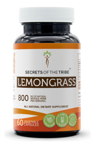 Segredos Da Tribo Capim-limão 60 Cápsulas, 800 Mg, Talo Seco