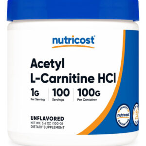 Nutricost Acetil L-carnitina Hci (alcar) 100 Gramas Por Reci