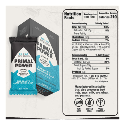 Barras De Nutrição Alimentadas Pelo Fígado Primal Power - B1 - Imagem 4