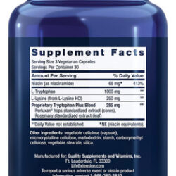 Life Extension Tryptophan Plus Otimizado 1000 Mg - Suplement