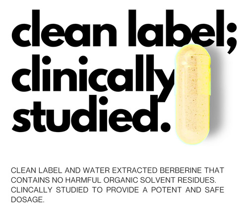 Folius Labs Clean Label Berberine Hcl 97% - Suplemento De Be - Imagem 4