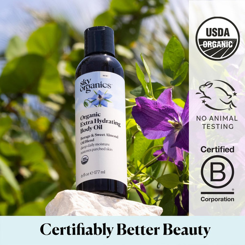 Óleo Corporal Hidratante Orgânico Sky Organics 6 Fl Oz - Imagem 8
