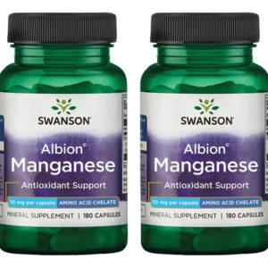 Swanson Albion Manganês Quelatado 10 Miligramas 180 Cápsulas