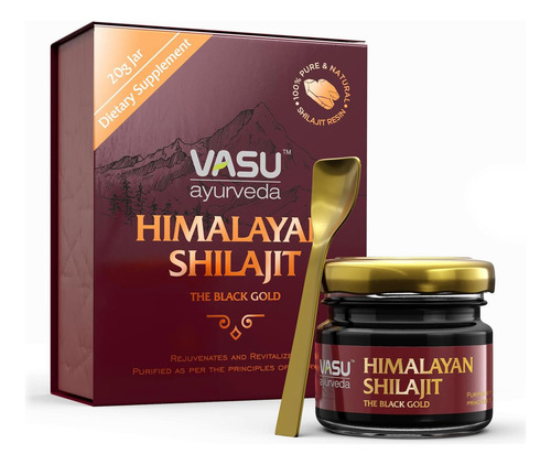 Shilajit 400mg Vasu Ayurveda: Impulsionador Himalaya