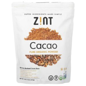 Zint Cacau em Pó Puro e Orgânico 454 g (16 oz)