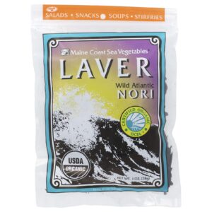 Maine Coast Sea Vegetables Laver Nori Selvagem do Atlântico 28 g (1 oz)
