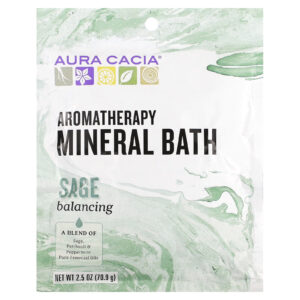Aura Cacia Banho Mineral de Aromaterapia Sálvia 709 g (25 oz)
