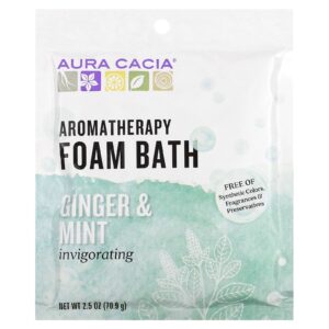Aura Cacia Banho de Espuma de Aromaterapia Gengibre e Hortelã 709 g (25 oz)