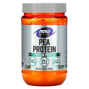 NOW Foods Sports Proteína de Ervilha Puro Sem Sabor 340 g (12 oz)