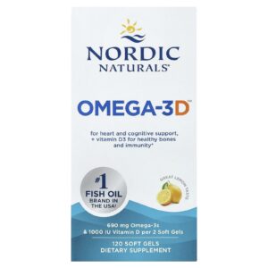 Nordic Naturals Omega-3D Limão-Siciliano 120 Cápsulas Softgel