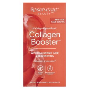Reserveage Beauty Collagen Booster™ com Ácido Hialurônico e Resveratrol 120 Cápsulas