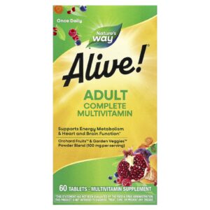 Natures Way Multivitamínico Alive!® Completo para Adultos 60 Comprimidos