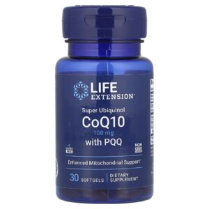 Life Extension Super Ubiquinol CoQ10 com PQQ 100 mg 30 Cápsulas Softgel
