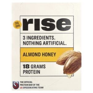 Rise Bar Barra de Proteína Amêndoa e Mel 12 Barras 60 g (21 oz) Cada
