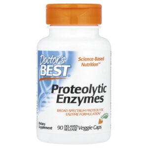 Doctors Best Enzimas Proteolíticas 90 Cápsulas Vegetais de Liberação Retardada