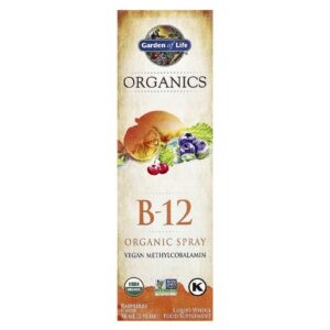 Garden of Life MyKind Organics B-12 Spray Orgânico Framboesa 58 ml (2 fl oz)