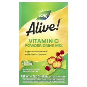 Natures Way Alive ! Mistura em Pó para Bebida de Vitamina C 120 g (423 oz)