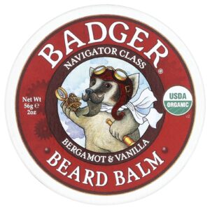 Badger Bálsamo para Barba Bergamota e Baunilha 56 g (2 oz)