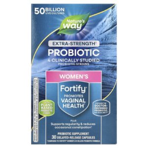 Natures Way Probiótico para Mulheres Fortify® 50 Bilhões de UFCs 30 Cápsulas de Liberação Retardada