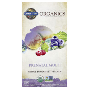 Garden of Life Organics Multivitamínico Pré-natal 180 Comprimidos Veganos