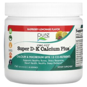 Pure Essence Ionic-Fizz Super DK Calcium Plus Limonada de Framboesa 210 g (741 oz)