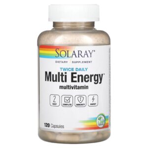Solaray Duas Vezes ao Dia Multivitamínico Multienergético 120 Cápsulas