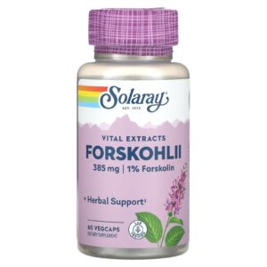 Solaray Extratos Vitais Forskohlii 385 mg 60 VegCaps