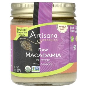 Artisana Organics Manteiga de Macadâmia Crua com Castanha-de-Caju 227 g (8 oz)