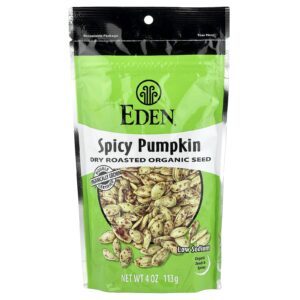 Eden Foods Sementes de Abóbora Orgânicas e Picantes Torradas a Seco 113 g (4 oz)