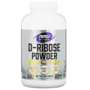 NOW Foods Esportes D-Ribose em Pó 454 g (1 lb)