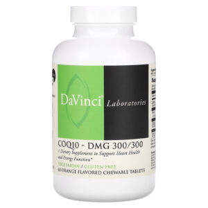 DaVinci Laboratories CoQ10-DMG Laranja 60 Comprimidos Mastigáveis