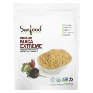 Sunfood Pó de Maca Orgânico Extreme 8 oz (227 g)