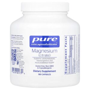 Pure Encapsulations Magnésio (Citrato) 150 mg 180 Cápsulas