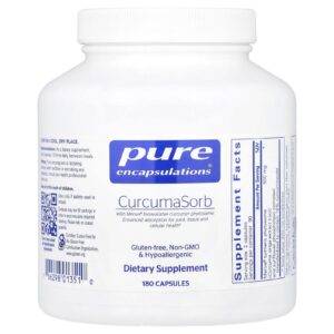 Pure Encapsulations CurcumaSorb 180 Cápsulas (250 mg por Cápsula)