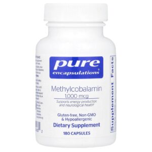 Pure Encapsulations Mecobalamina 1.000 mcg 180 Cápsulas